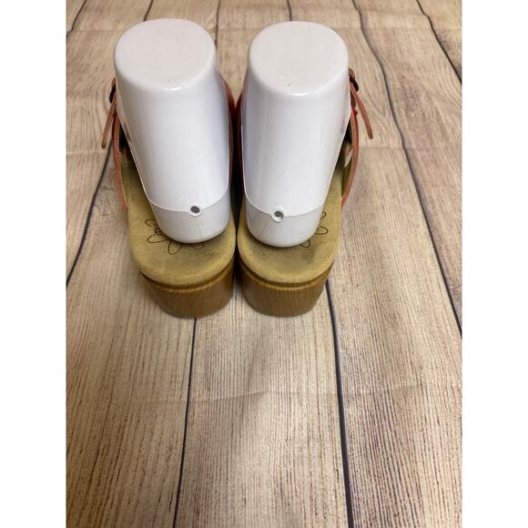 Dansko Red Leather Strappy Heel Sandal Women's Size 40 - Picture 3 of 6